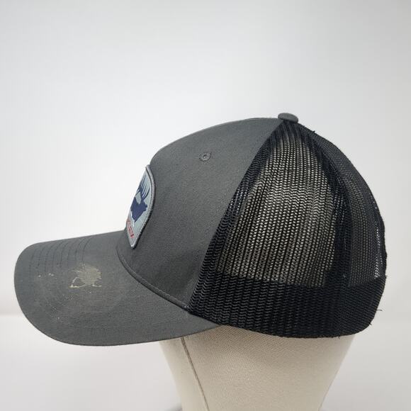 Vortex Snapback Trucker Hat Gray One Size Adjustable Mesh Back Embroidered - Picture 3 of 9